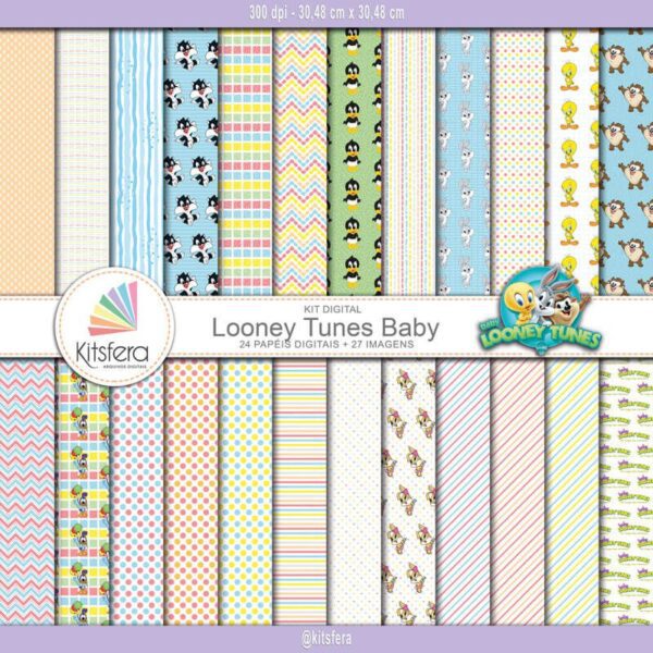 Kit de Papel Digital Looney Tunes Baby