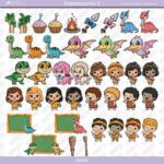 Kit de Papel Digital Dinossauros 2