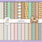 Kit de Papel Digital Capivara