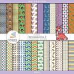 Kit de Papel Digital Dinossauros 2