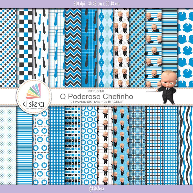Kit de Papel Digital O Poderoso Chefinho