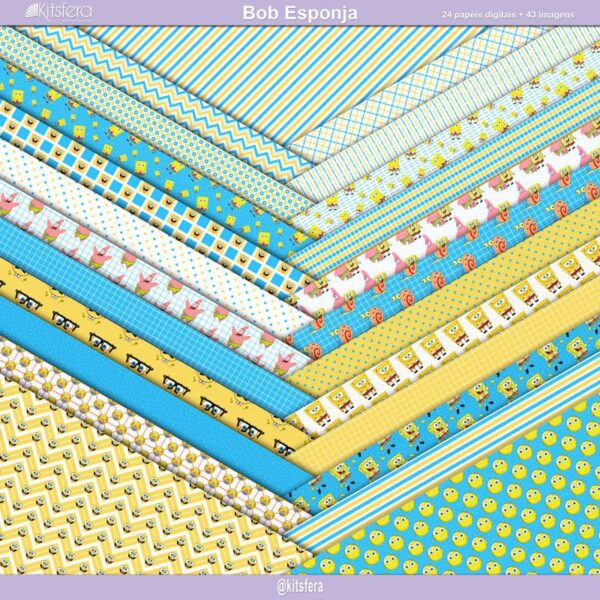 Kit de Papel Digital Bob Esponja