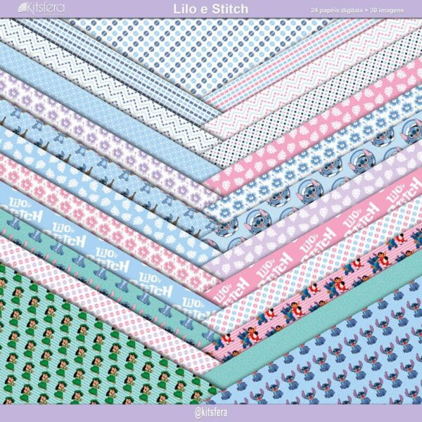 Kit de Papel Digital Lilo e Stitch
