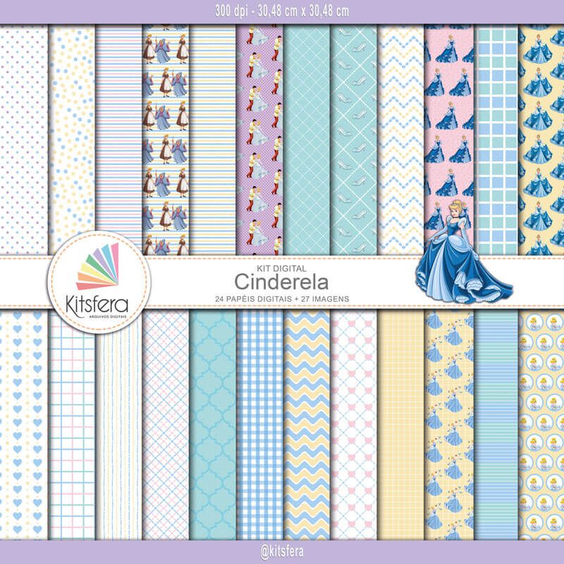 Kit de Papel Digital Cinderela