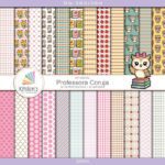 Kit de Papel Digital Professora Coruja