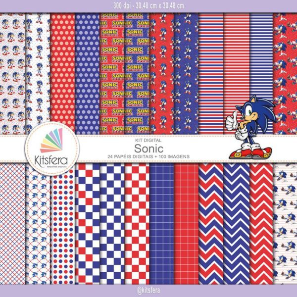 Kit de Papel Digital Sonic