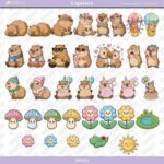 Kit de Papel Digital Capivara