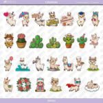 Kit de Papel Digital Lhamas