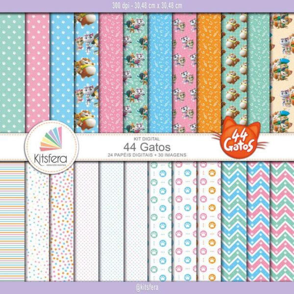 papel digital 44 gatos