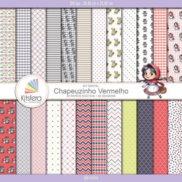 Kit de Papel Digital Chapeuzinho Vermelho