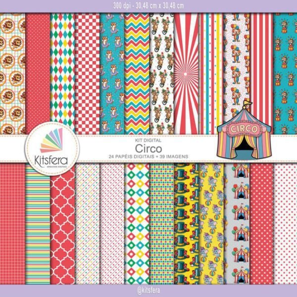 Kit de Papel Digital Circo