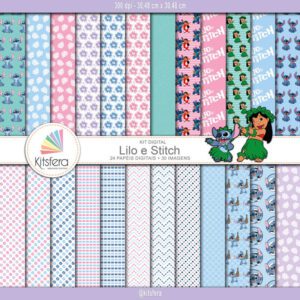 Kit de Papel Digital Lilo e Stitch