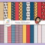 Kit de Papel Digital Mulher Maravilha