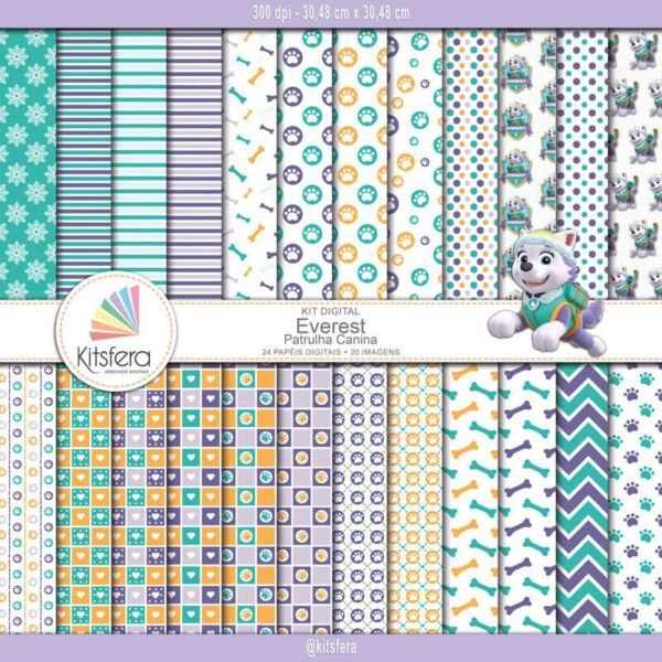 Kit de Papel Digital Patrulha Canina Everest