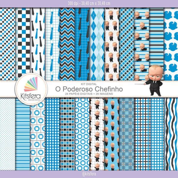 Kit de Papel Digital O Poderoso Chefinho