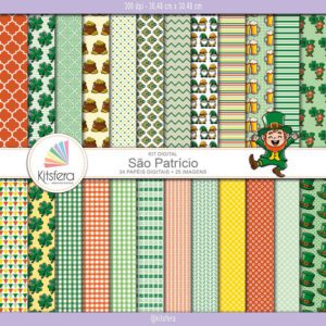 Kit de Papel Digital São Patricio