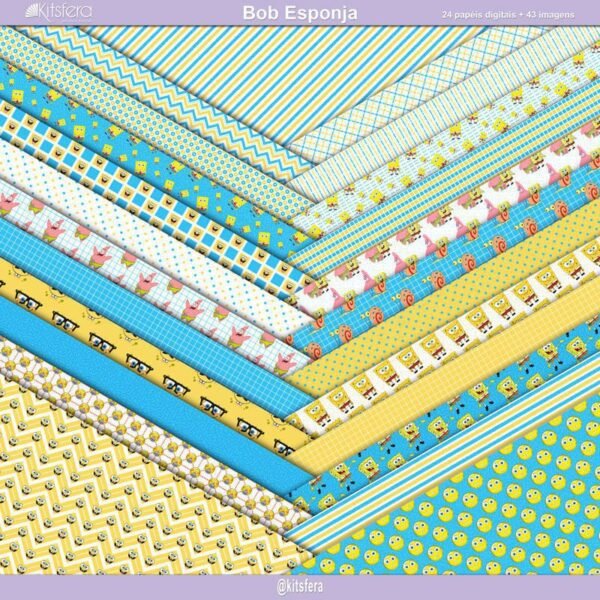 Kit de Papel Digital Bob Esponja