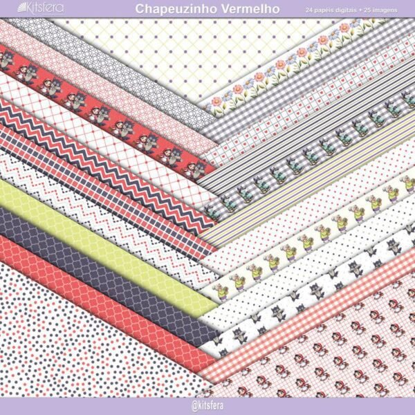 Kit de Papel Digital Chapeuzinho Vermelho