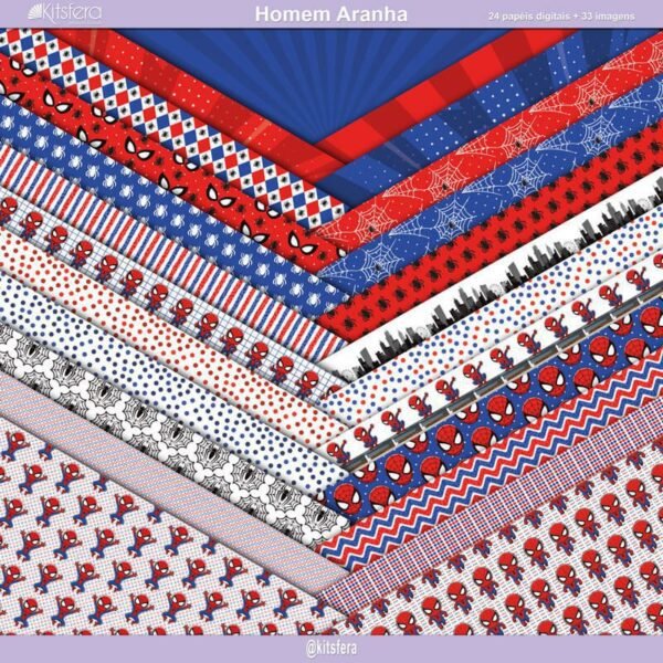 Kit de Papel Digital Homem Aranha