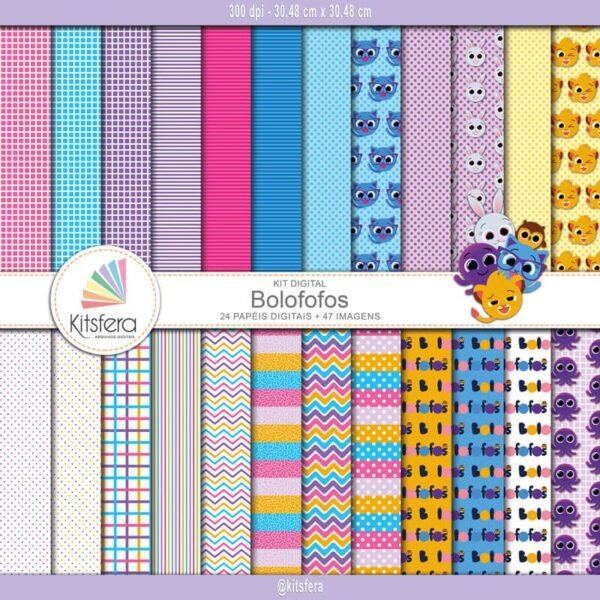 Kit de Papel Digital Bolofofos