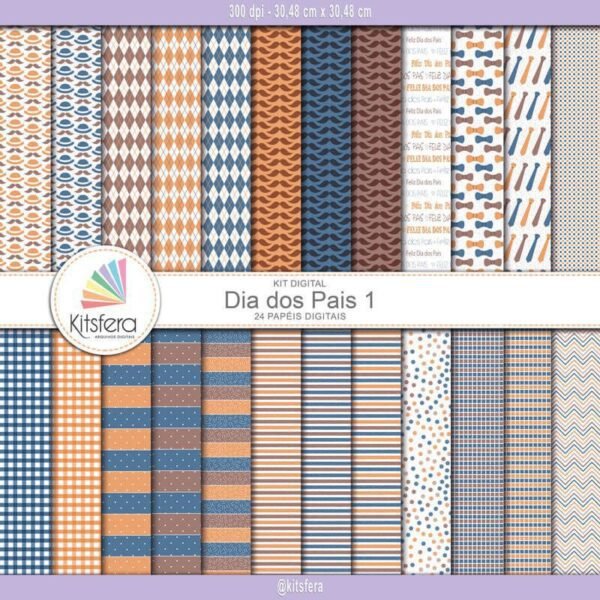 Kit de Papel Digital Dia dos Pais