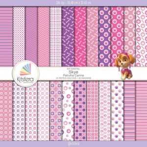 Kit de Papel Digital Patrulha Canina Skye