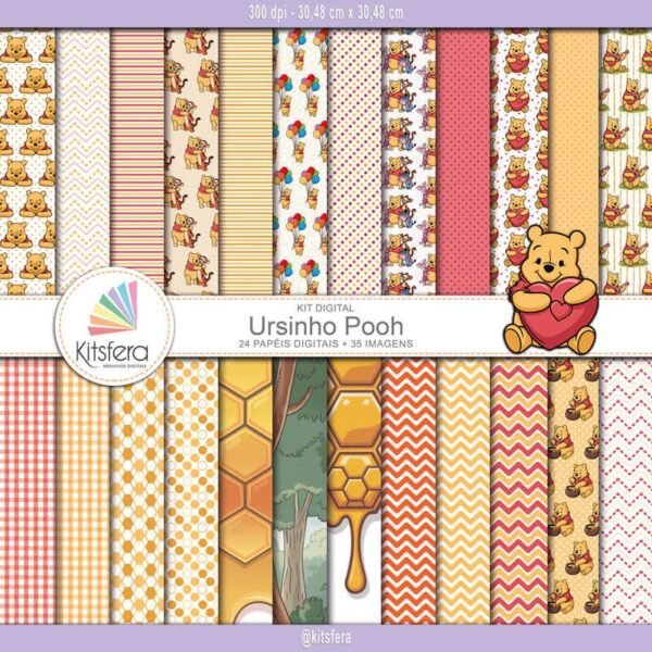 Kit de Papel Digital Ursinho Pooh