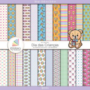 Kit de Papel Digital Dia das Crianças