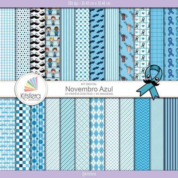 Kit de Papel Digital Novembro Azul