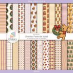 Kit de Papel Digital Ursinho Pooh de Natal