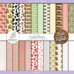 Kit de Papel Digital Fazendinha