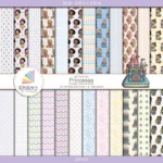 Kit de Papel Digital Princesas - Volta às Aulas
