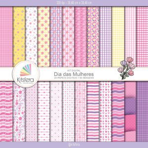 Kit Papel Digital Dia das Mulheres