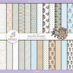 Kit de Papel Digital Ursinho Aviador