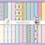 Kit Papel Digital Páscoa Candy Color