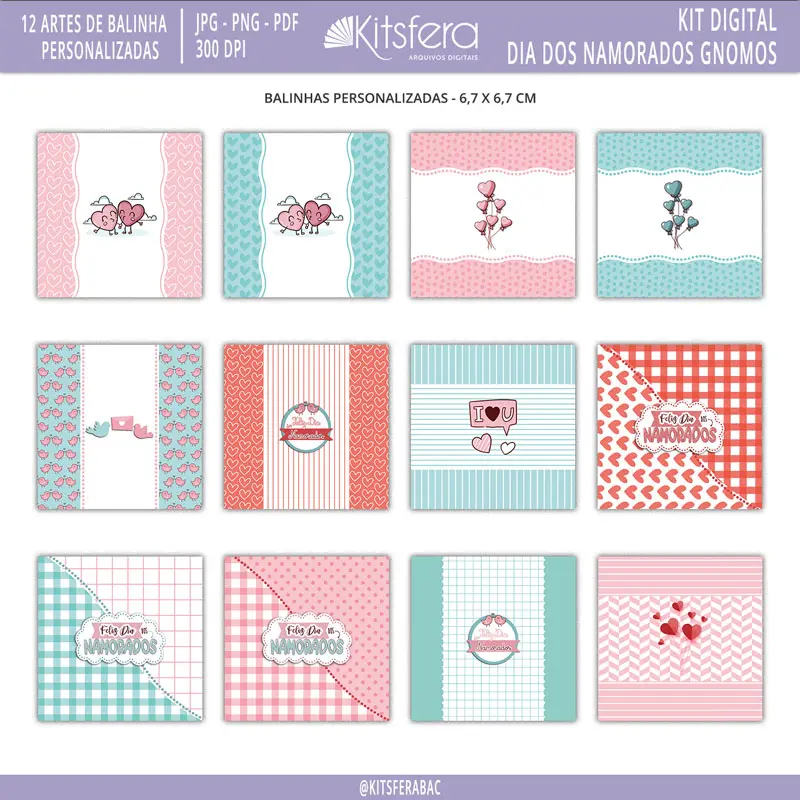 Kit digital Dia dos Namorados - Gnomos