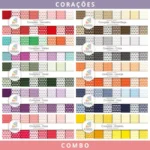 Combo kit de papéis digitais de Corações