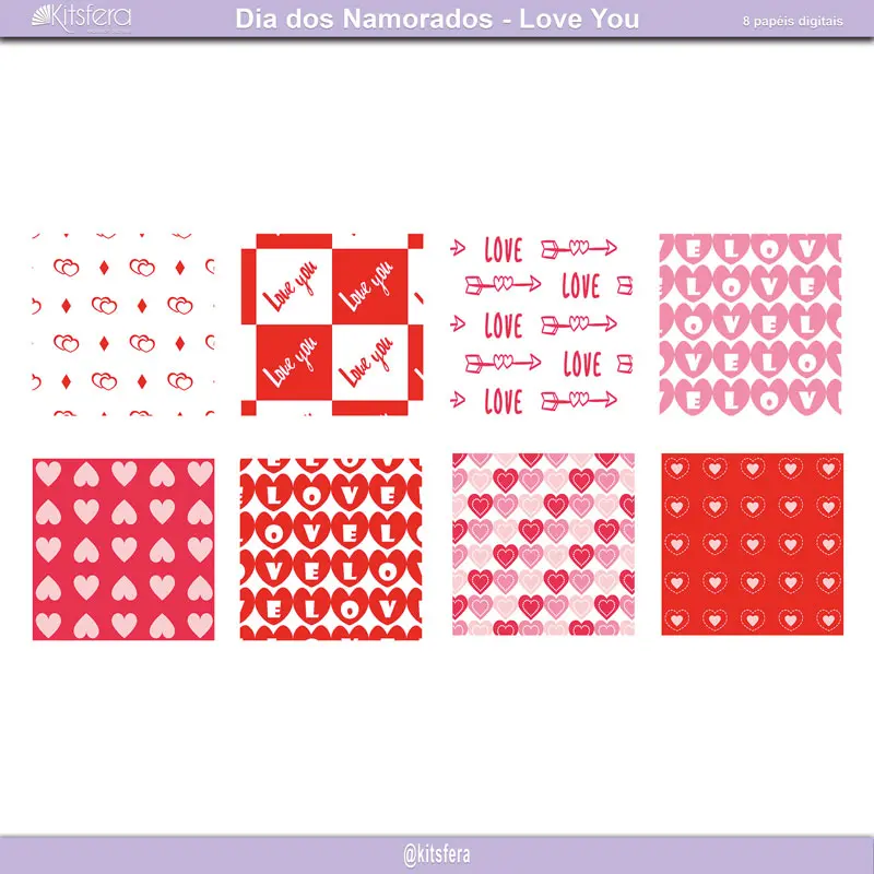 Papel digital Dia dos Namorados - Love You