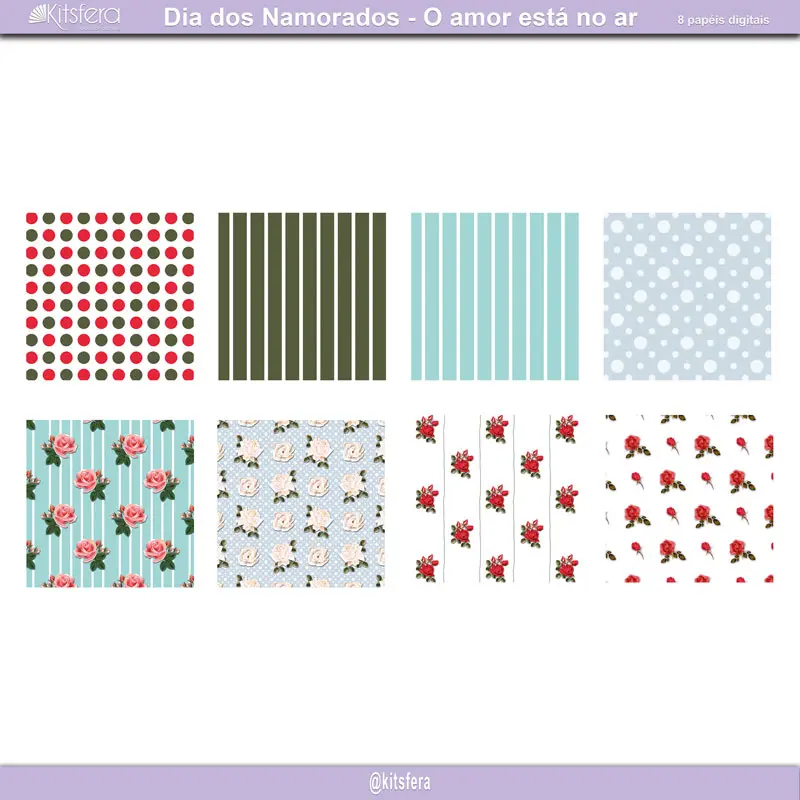 Papel Digital Dia dos Namorados - O Amor Está no Ar
