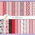 Papel Digital Dia dos Namorados - Corações