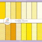 Combo kit de papéis digitais de Corações