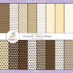 Combo kit de papéis digitais de Corações