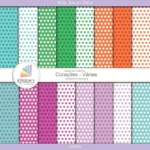 Combo kit de papéis digitais de Corações