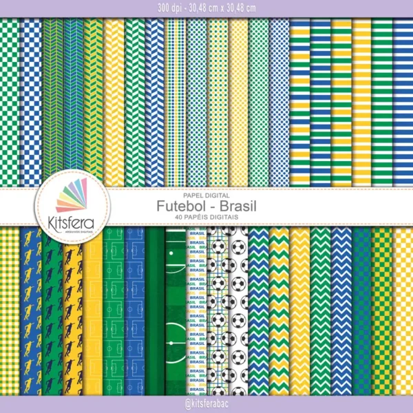 Papel Digital Brasil Verde e Amarelo