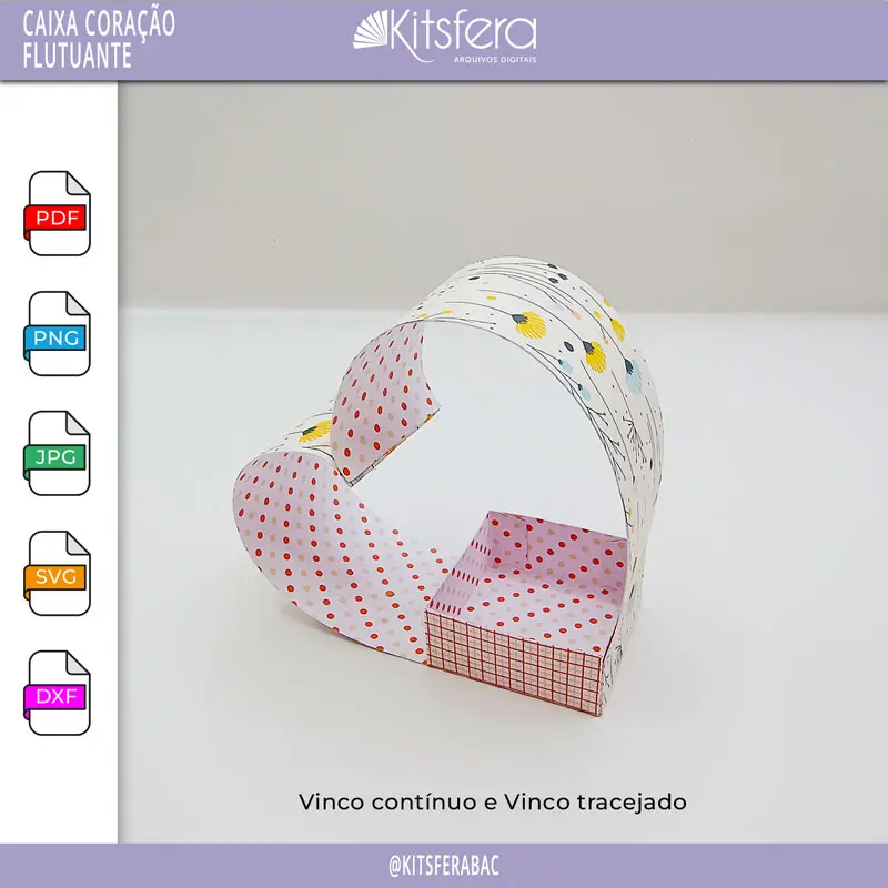 Caixa Coração Flutuante – Como Montar – Passo a Passo Fácil 6 Caixa Coração Flutuante