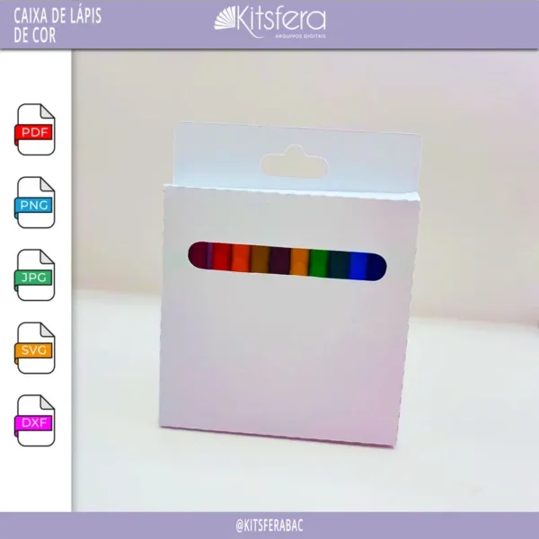 Caixa de Lápis de Cor - Molde Limpo
