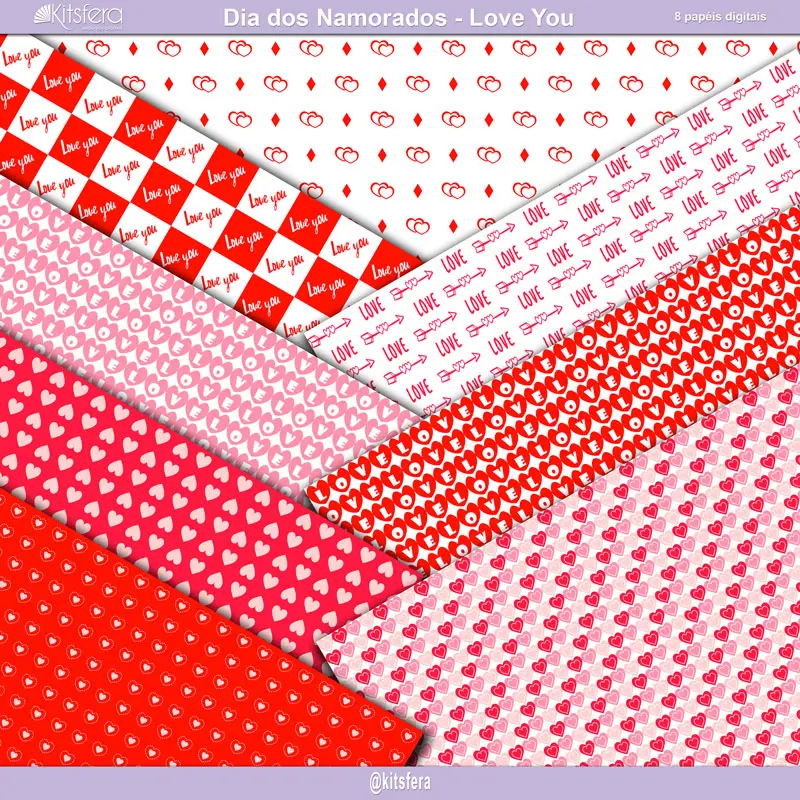 Papel digital Dia dos Namorados - Love You