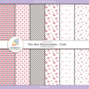 Papel Digital Dia dos Namorados Cute