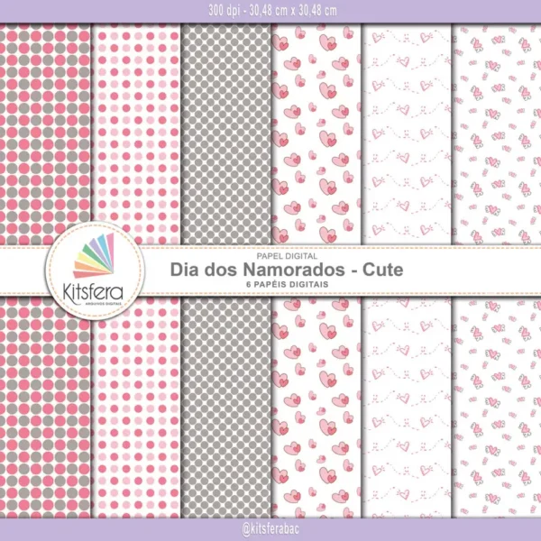Papel Digital Dia dos Namorados Cute