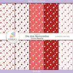 Papel digital Dia dos Namorados - Love Hearts